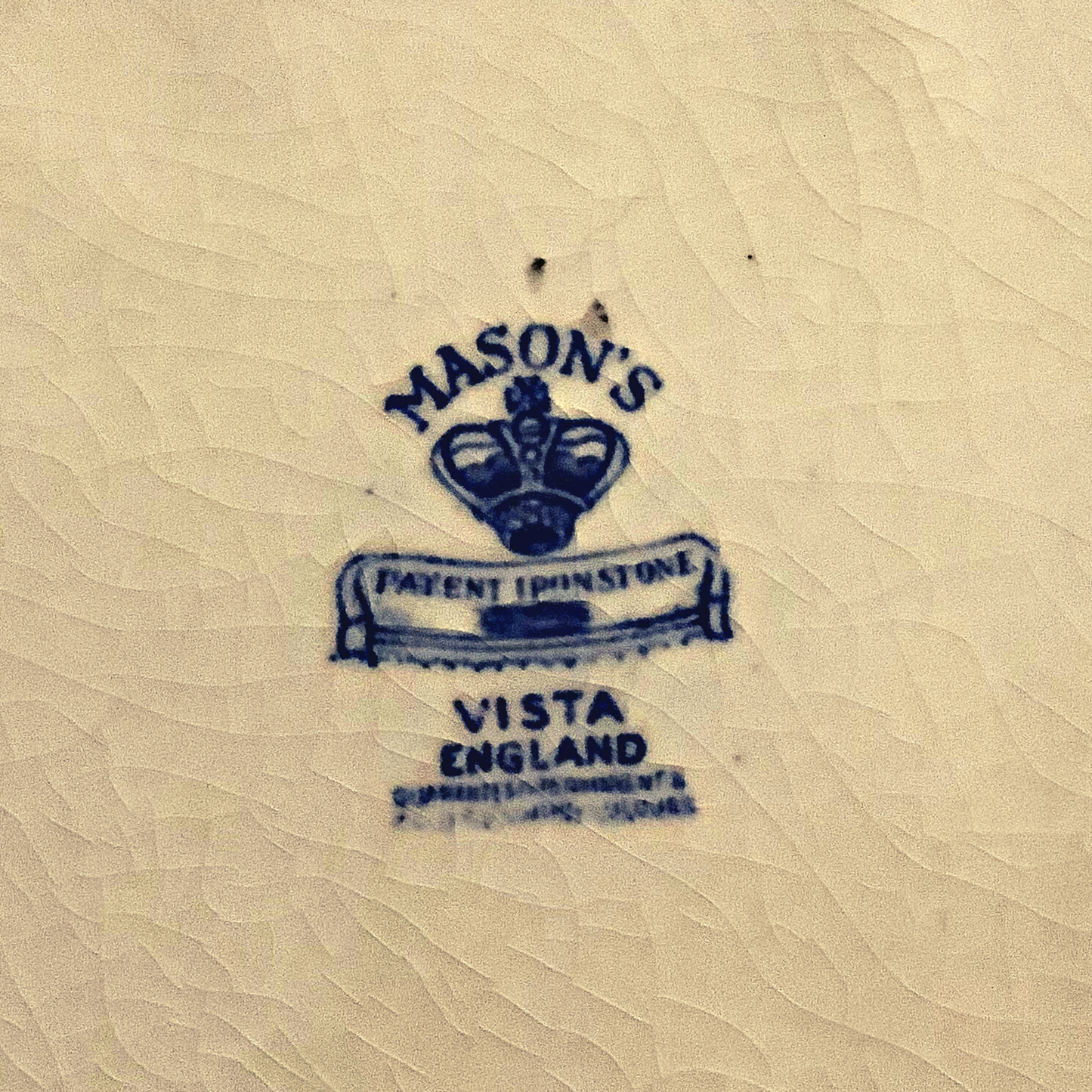 Masons | Vista (blue) | double handled tureen w. lid, ladle & saucer