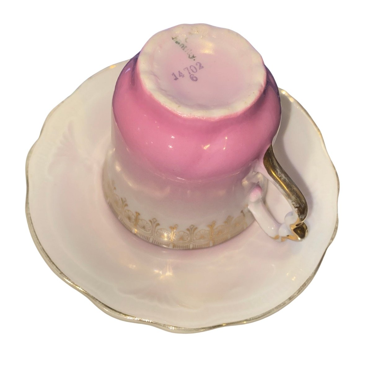 Carl Tielsch | Bright Bavarian Pink Cup & Saucer | Art Nouveau/Deco Antique - Chinamania.shop