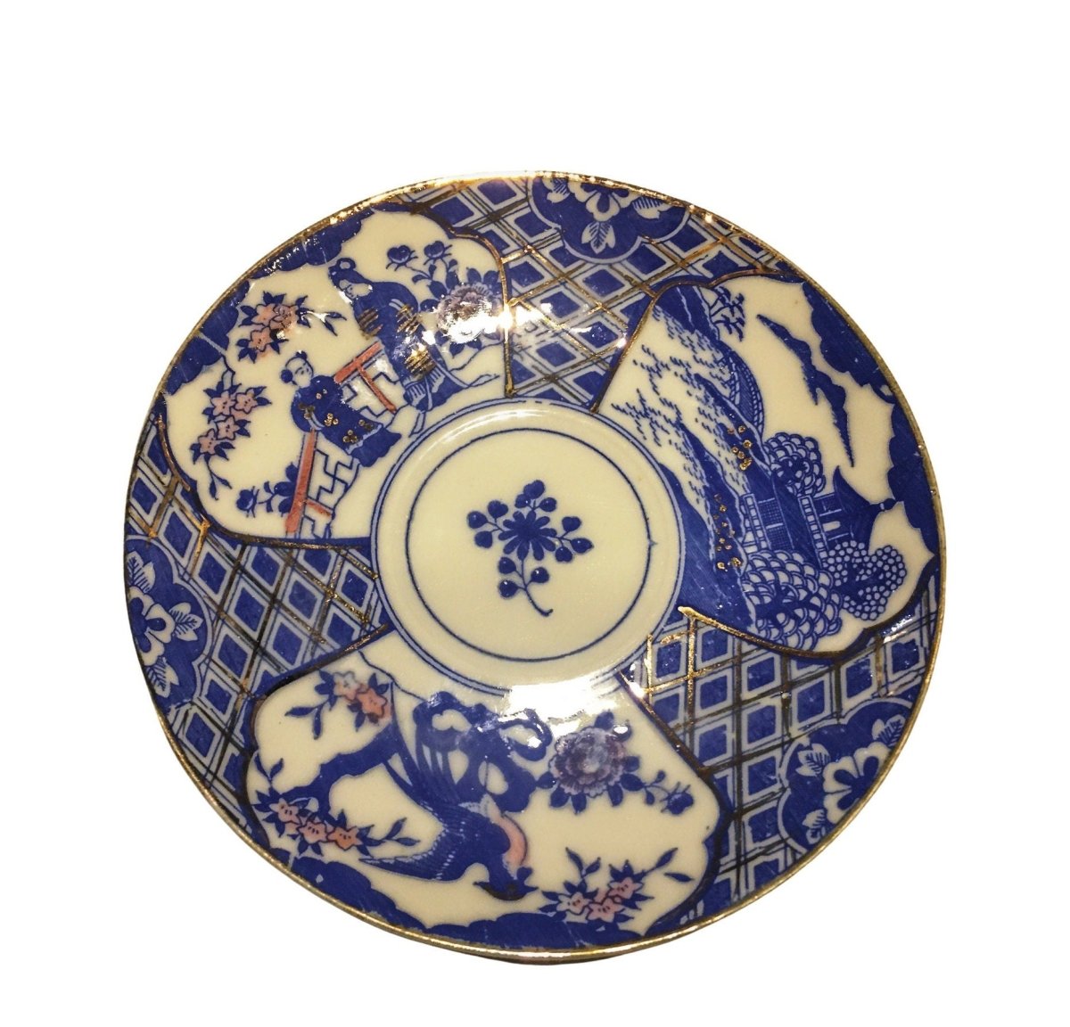 复古青花蛋壳瓷，大日本-大日本杯碟，加牛奶壶