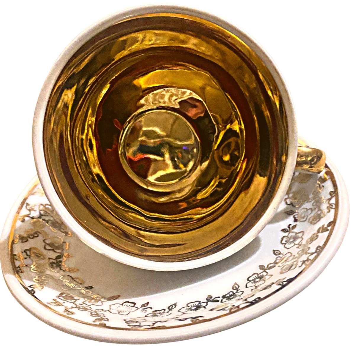 Eisenberg | Cream & Gold Mocha Miniature Cup w. gold Interior, c.1955