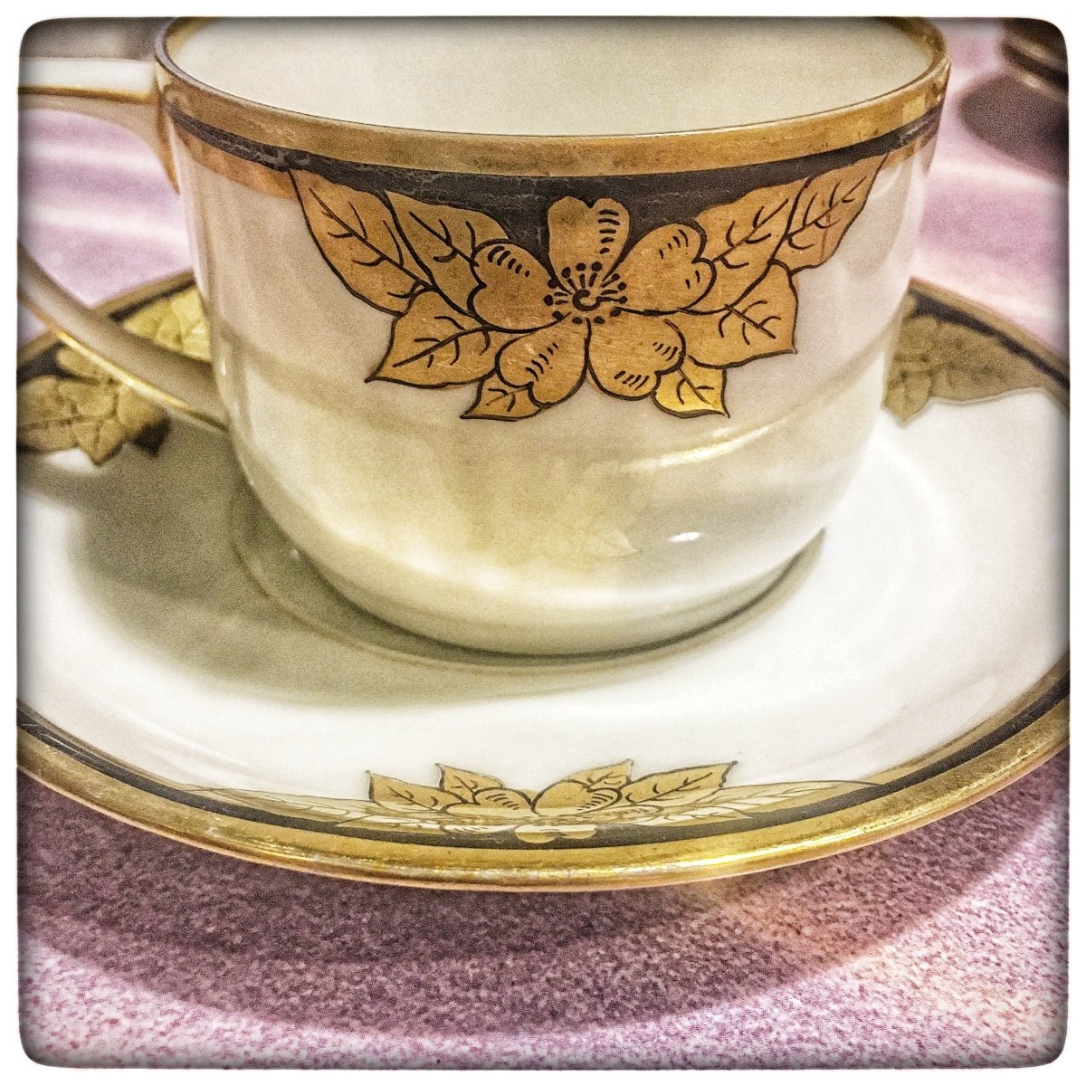 Hutschenreuther | Antique | Rare Hand-Painted & Gilded Mocha Cups c.1920, Bavarian Miniature - Chinamania.shop
