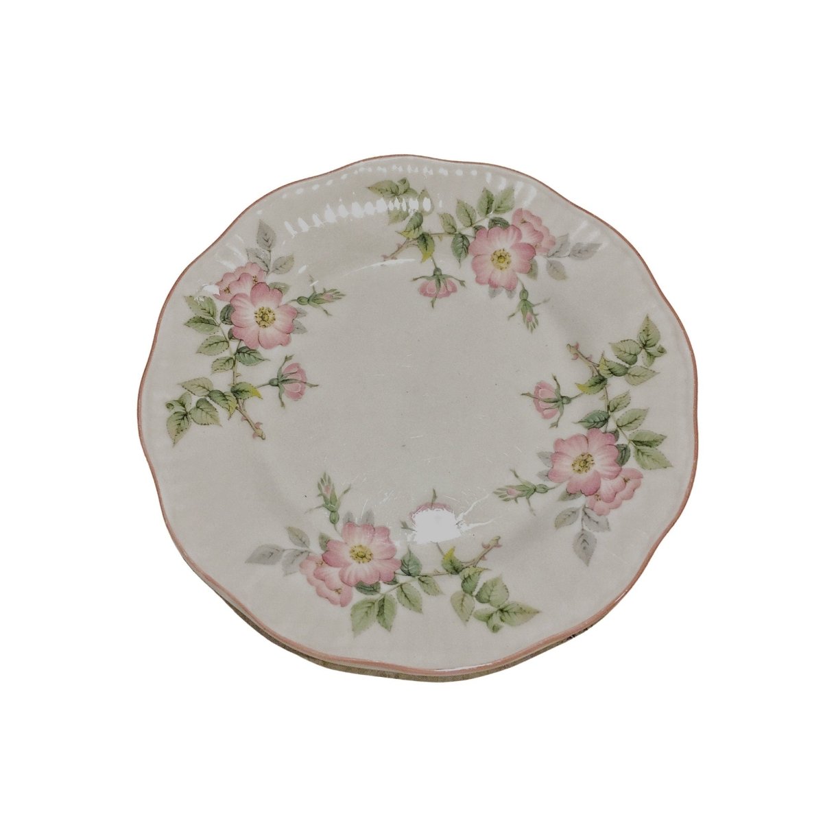 Queen's Rosina | Fabulous Flared & Fluted China Tea Trio | dusty pink briar roses - Chinamania.shop