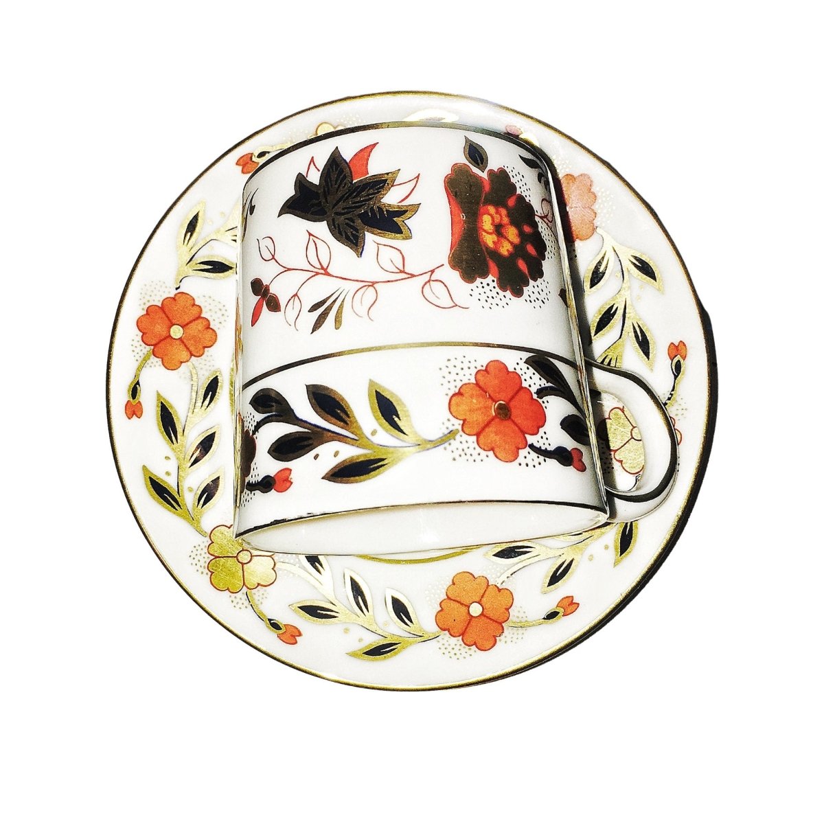 Royal Crown Derby | Coffee Can Mocha Cup Asian Rose pattern - Chinamania.shop