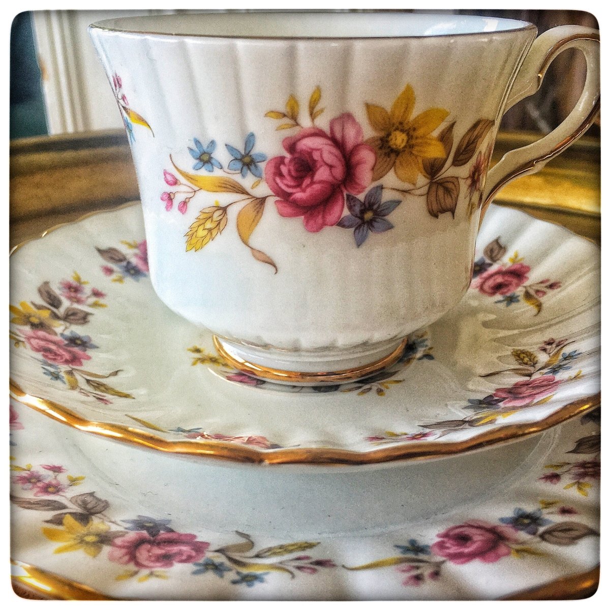 Royal Stafford | Patricia | floral tea trio set | cup, saucer & plate - Chinamania.shop
