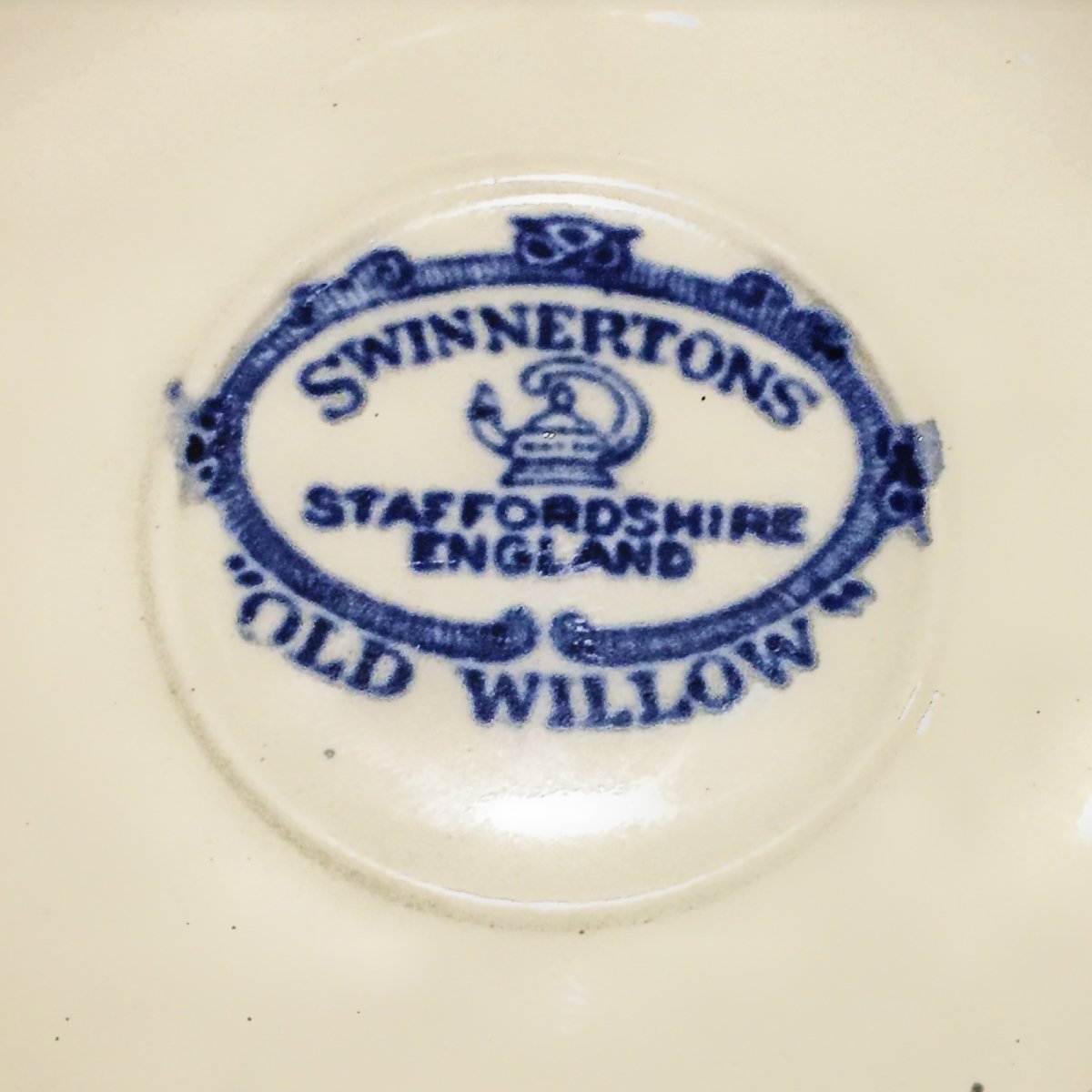 Swinnertons | Blue Willow (3 man) | Teacup duo | Rare c.1946 - Chinamania.shop