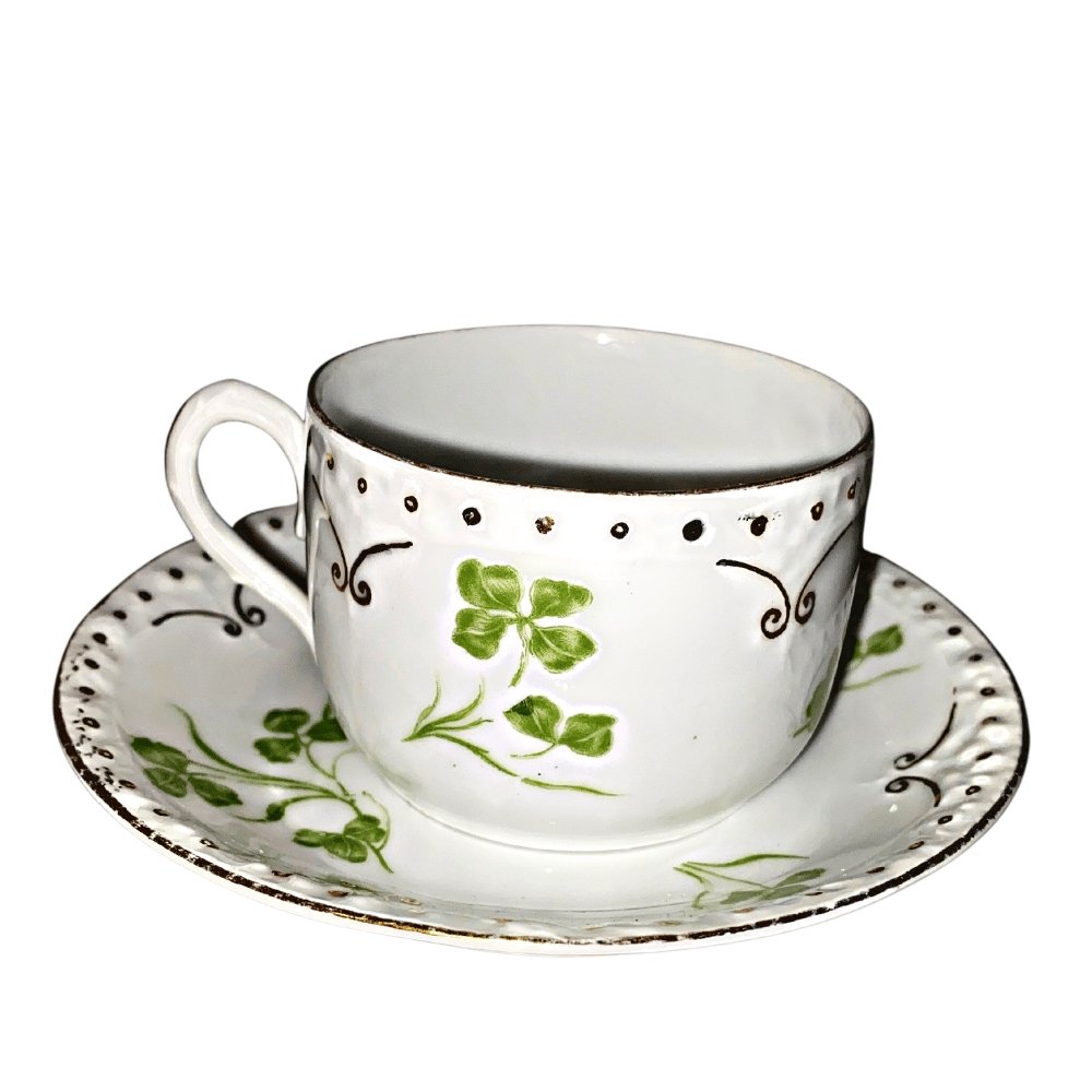 Zeh, Scherzer & Co | Antique | Nouveau/Deco | Clover leaf | Coffee Cup | Bavarian porcelain - Chinamania.shop